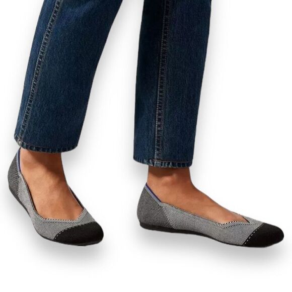 Rothy's The Flat Grey Mist Captoe Knit Slip On Ballet Flats Womens US 12.5‎ - Picture 3 of 11